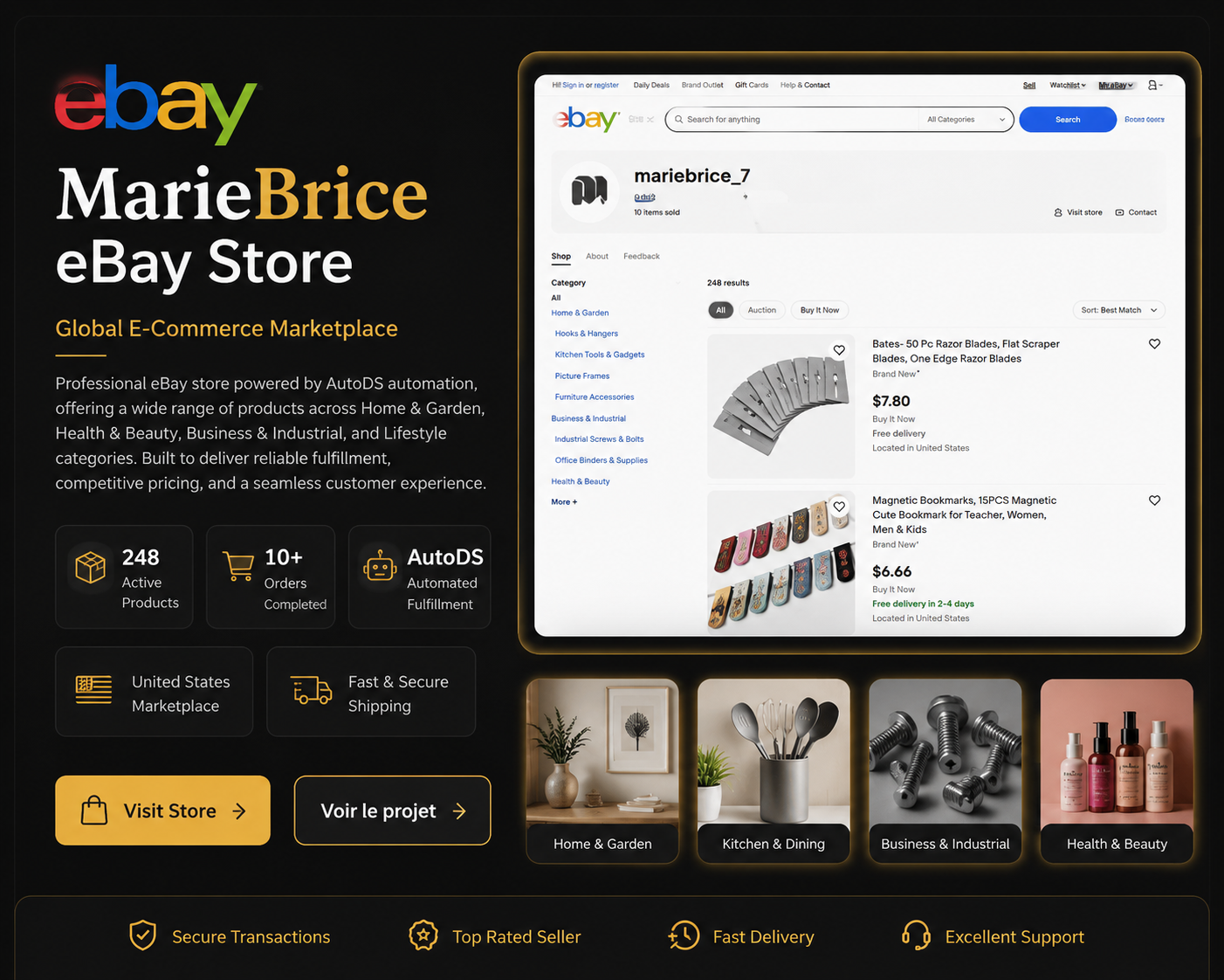 Aperçu boutique MarieBrice sur eBay